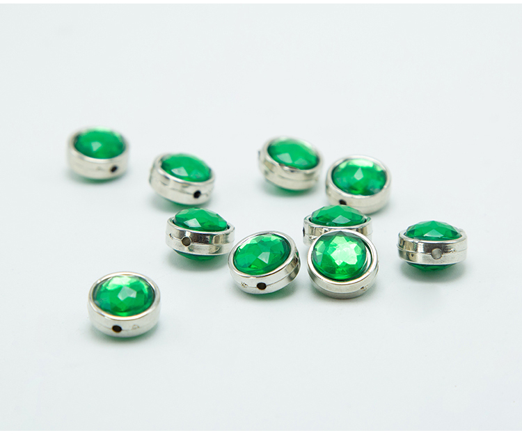 Green Disc Beads Acrylic Beads