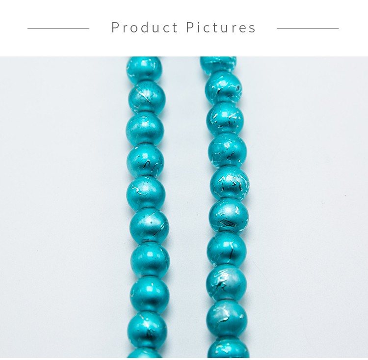 Blue Round Glass Beads