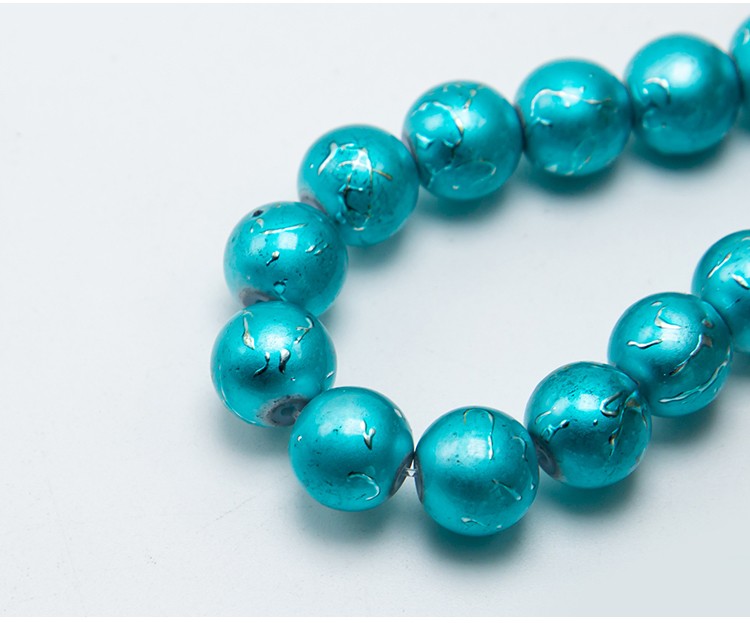 Blue Round Glass Beads