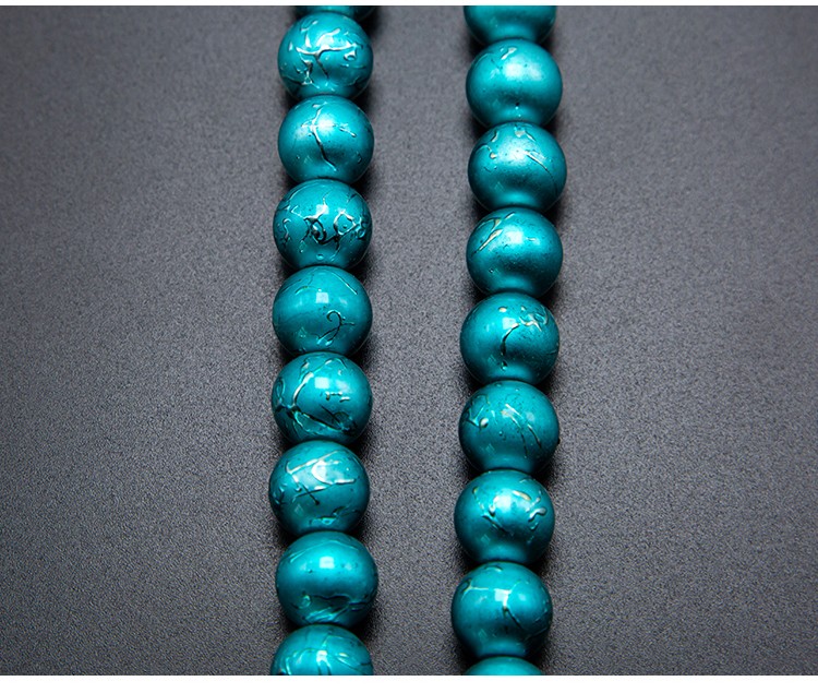 Blue Round Glass Beads