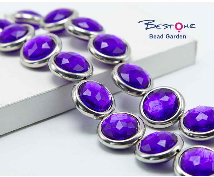 Purple Disc Beads Acrylic Beads