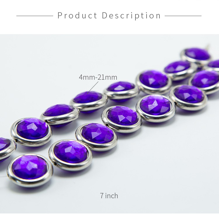 Purple Disc Beads Acrylic Beads