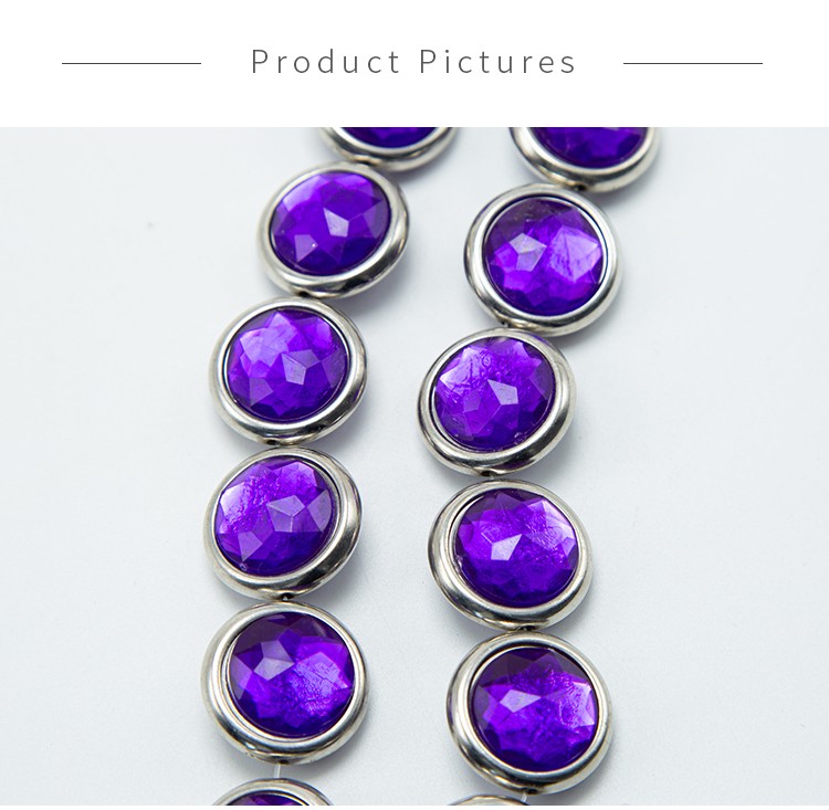 Purple Disc Beads Acrylic Beads