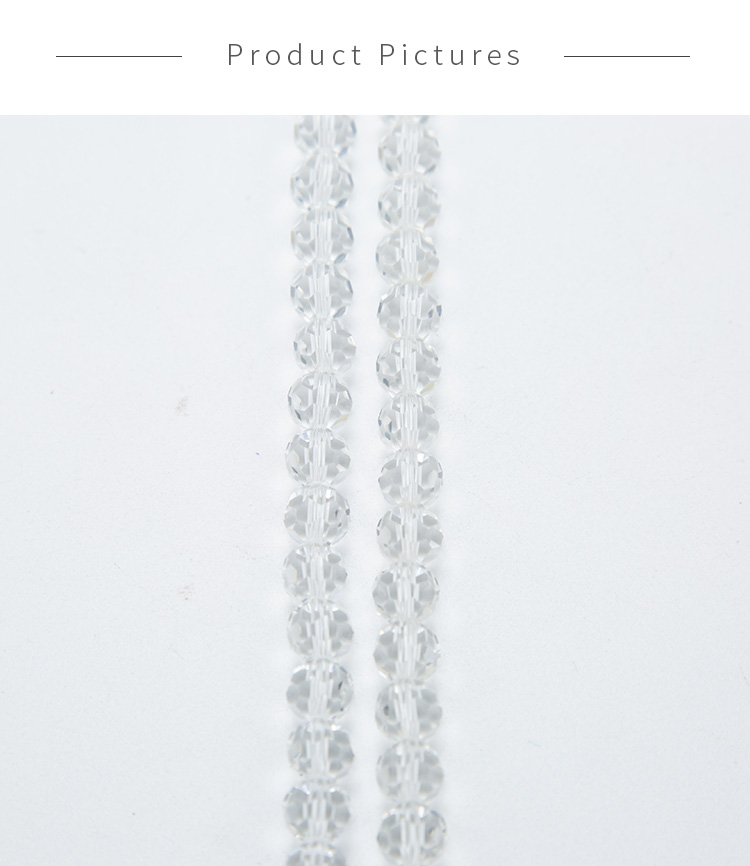 Clear Faceted Round Glass Beads