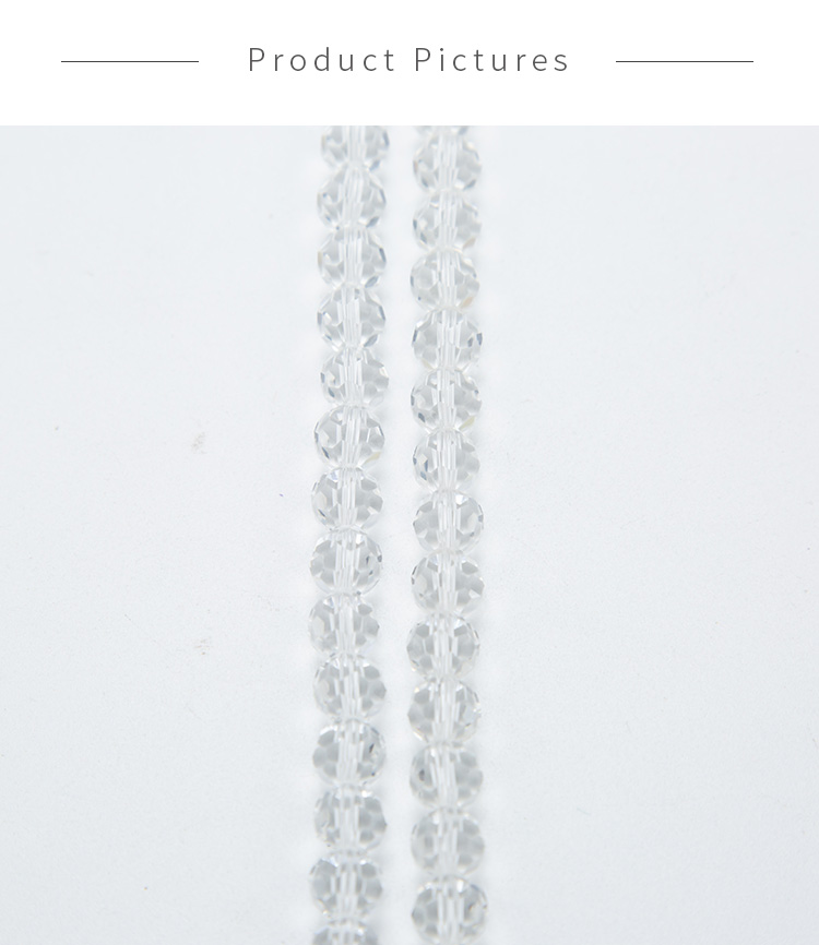 Clear Faceted Round Glass Beads
