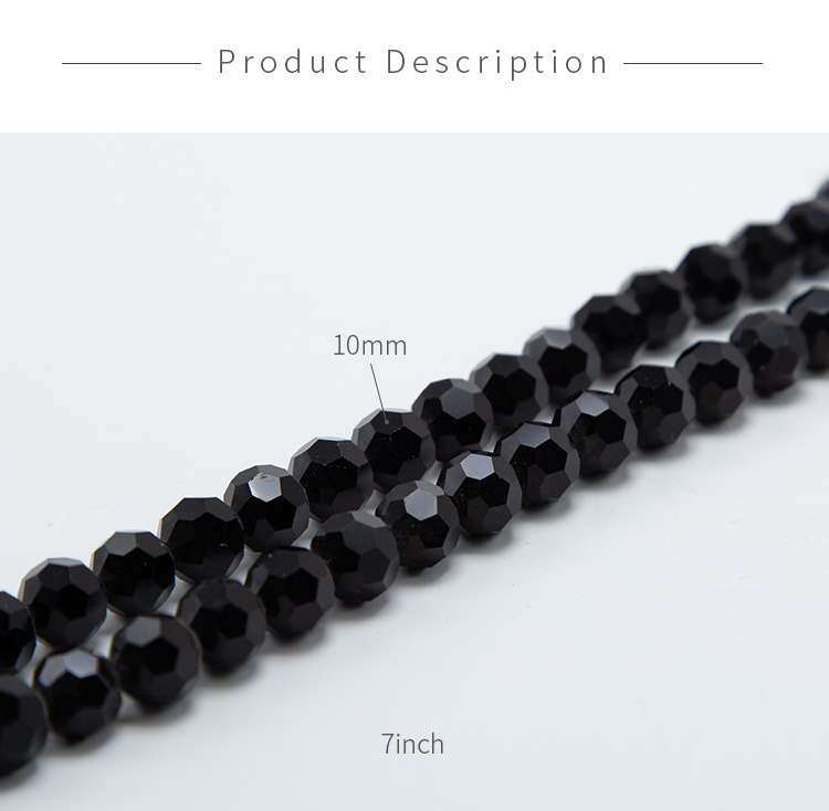 Faceted Round Glass Beads