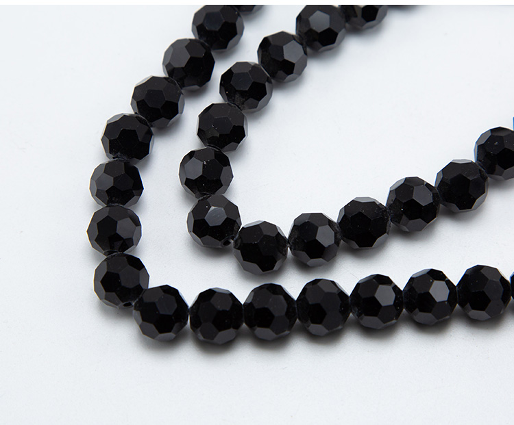 Faceted Round Glass Beads