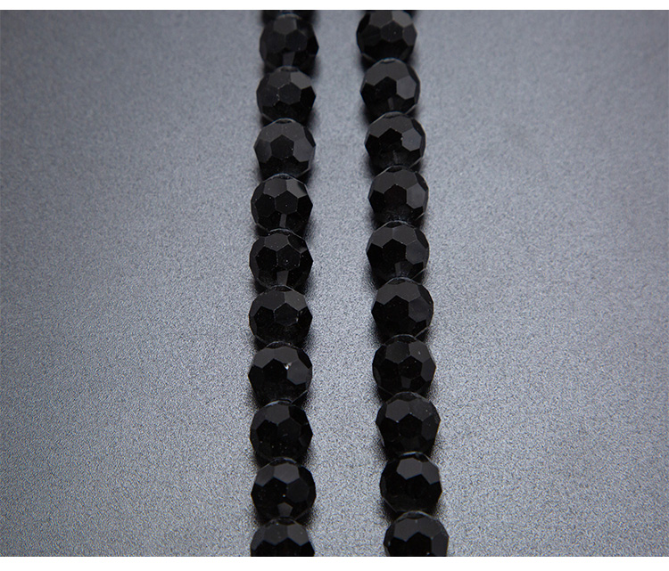 Faceted Round Glass Beads