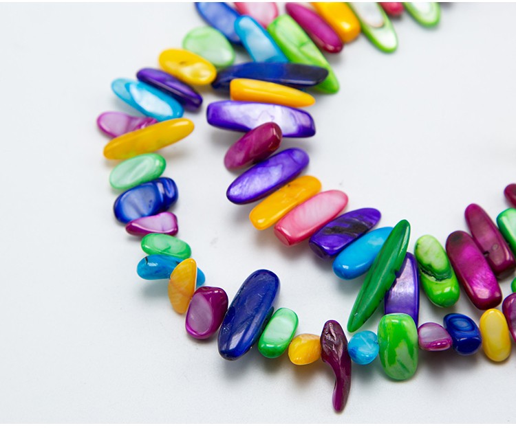 Mutil Color Tooth Beads Dyed Shell Beads