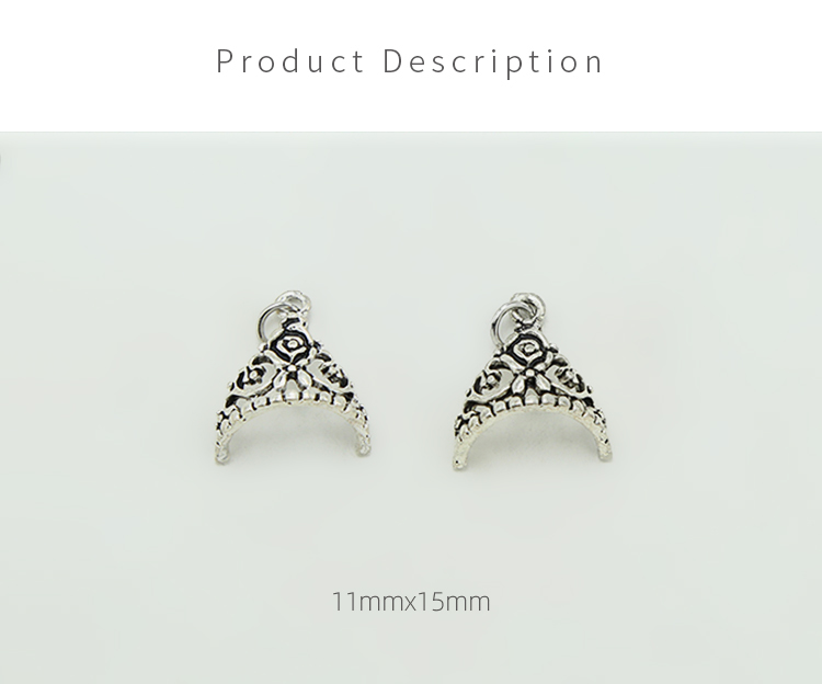 Tiara Antique Silver Charm