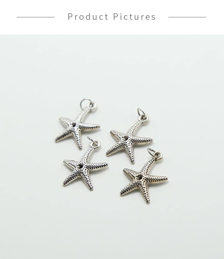 Starfish Antique Silver Charm