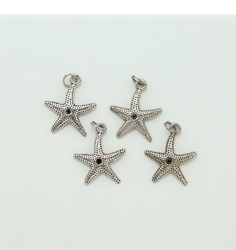 Starfish Antique Silver Charm