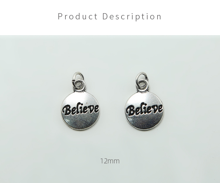 Believe  Antique Silver Charm