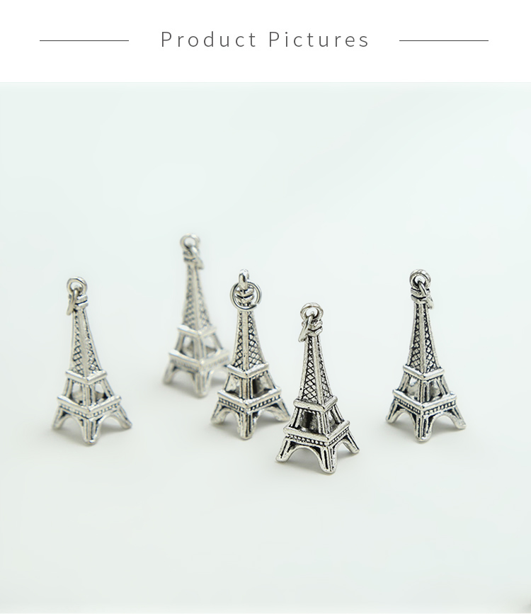 Eiffel Tower Antique Silver Charm