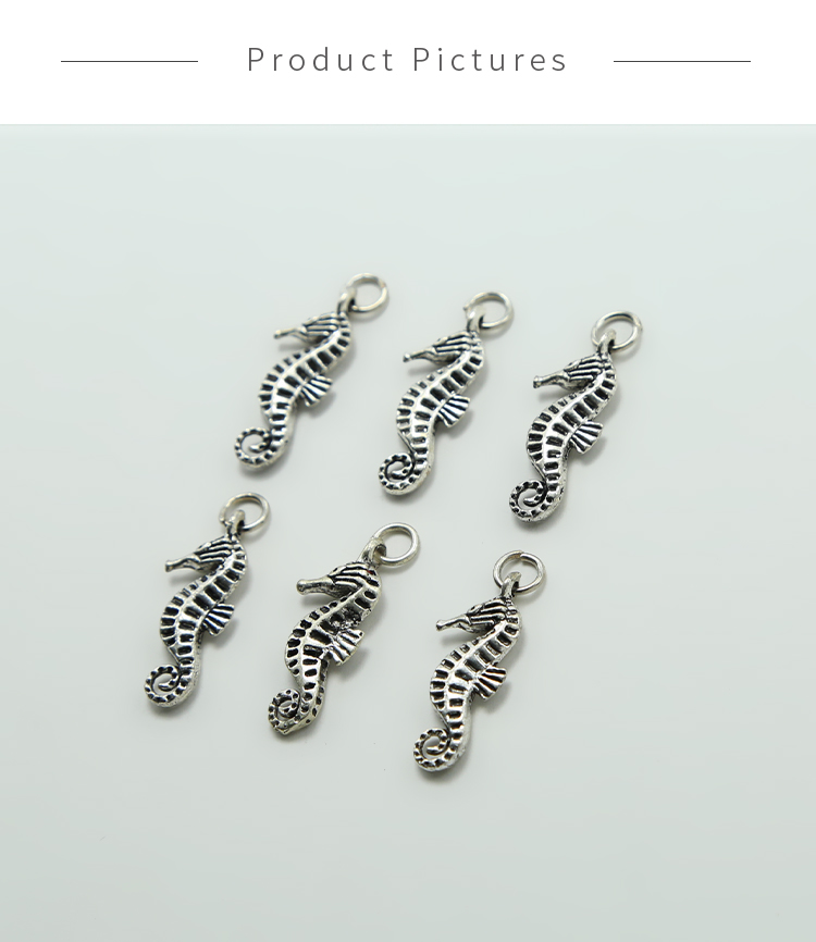 Seahorse Antique Silver Charm