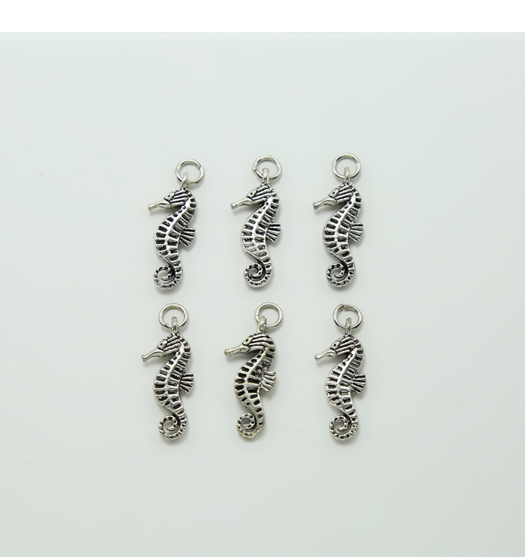 Seahorse Antique Silver Charm