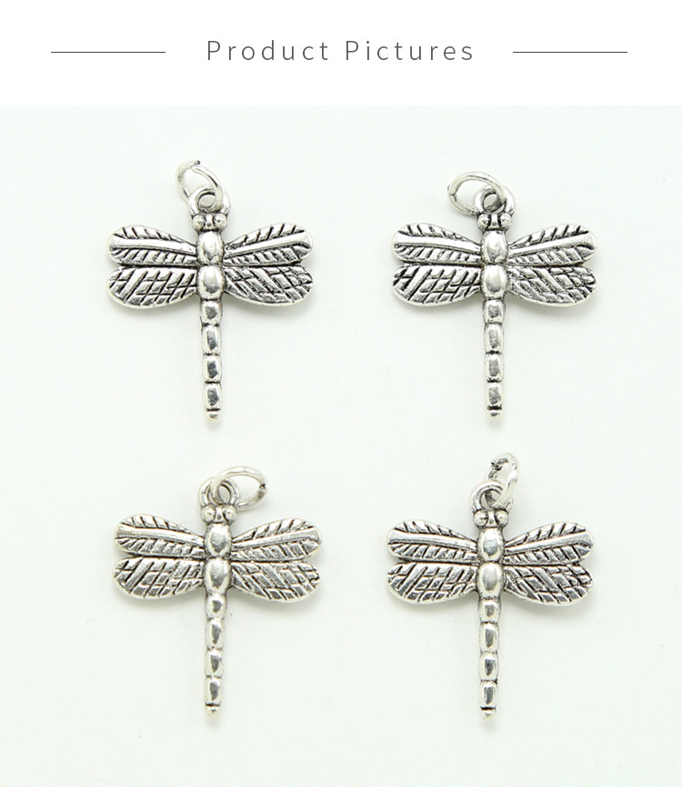 Dragonfly Antique Silver Charm