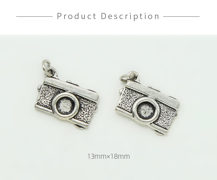 Camera Antique Silver Charm