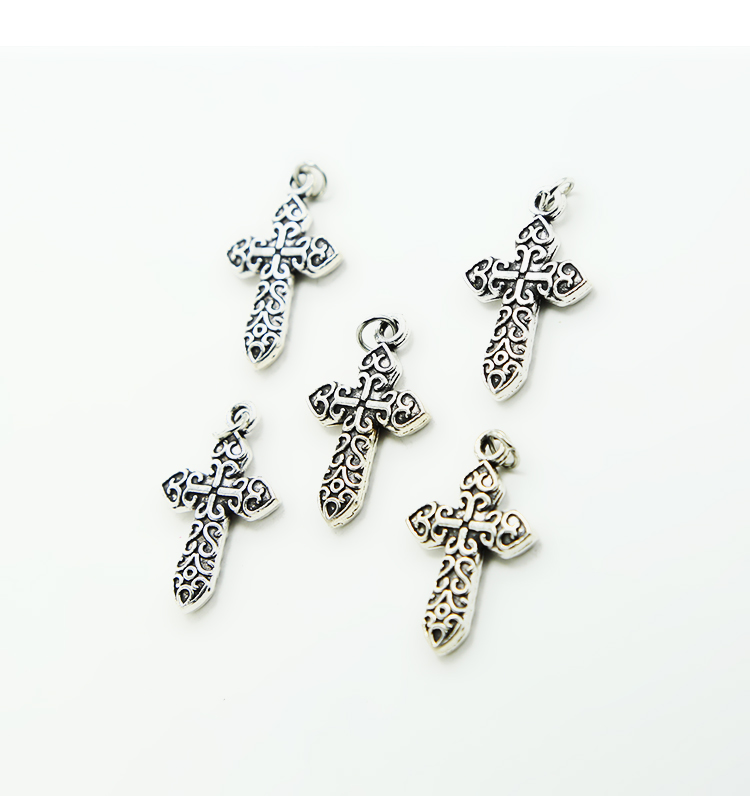 Celtic Cross Antique Silver Charm