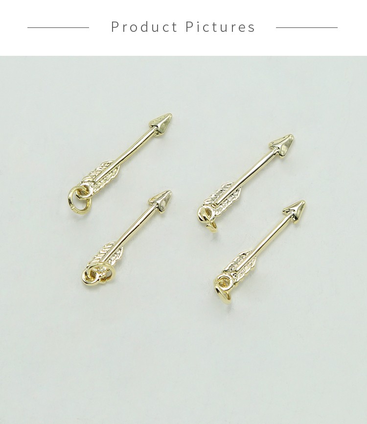 Arrow 14K Real Gold Plated Charm