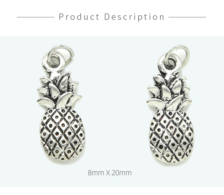 Pineapple Antique Silver Charm