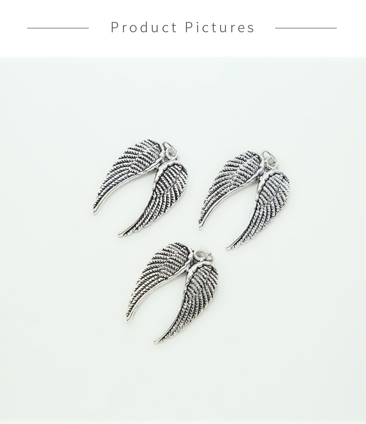 Wing Antique Silver Charm