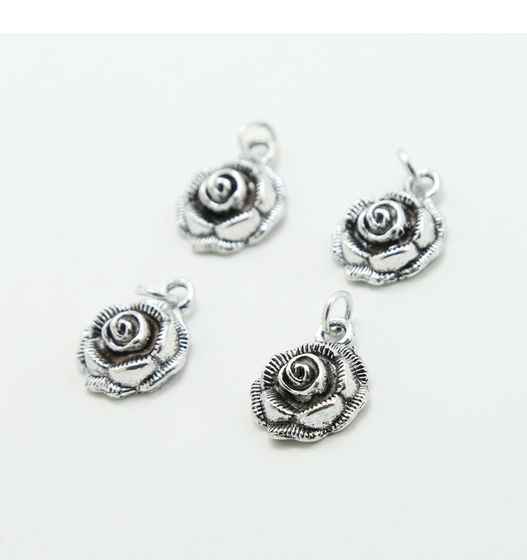 Rose Antique Silver Charm