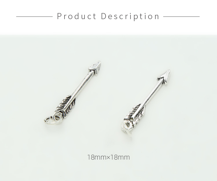 Arrow Antique Silver Charm