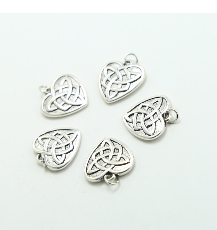 Celtic Heart Antique Silver Charm