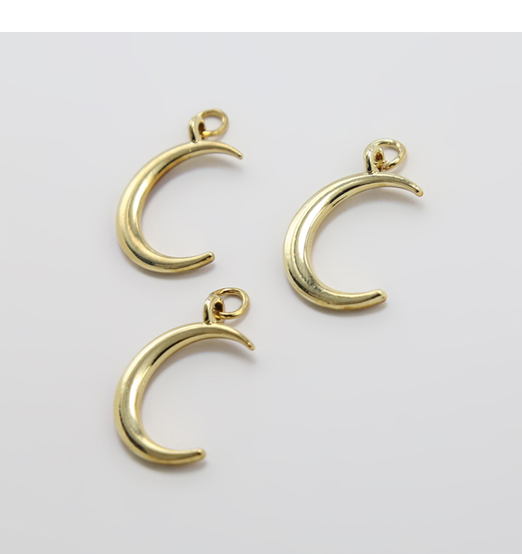 Moon 14K Real Gold Plated Charm
