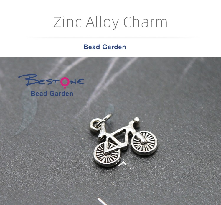 Bicycle Antique Silver Charm