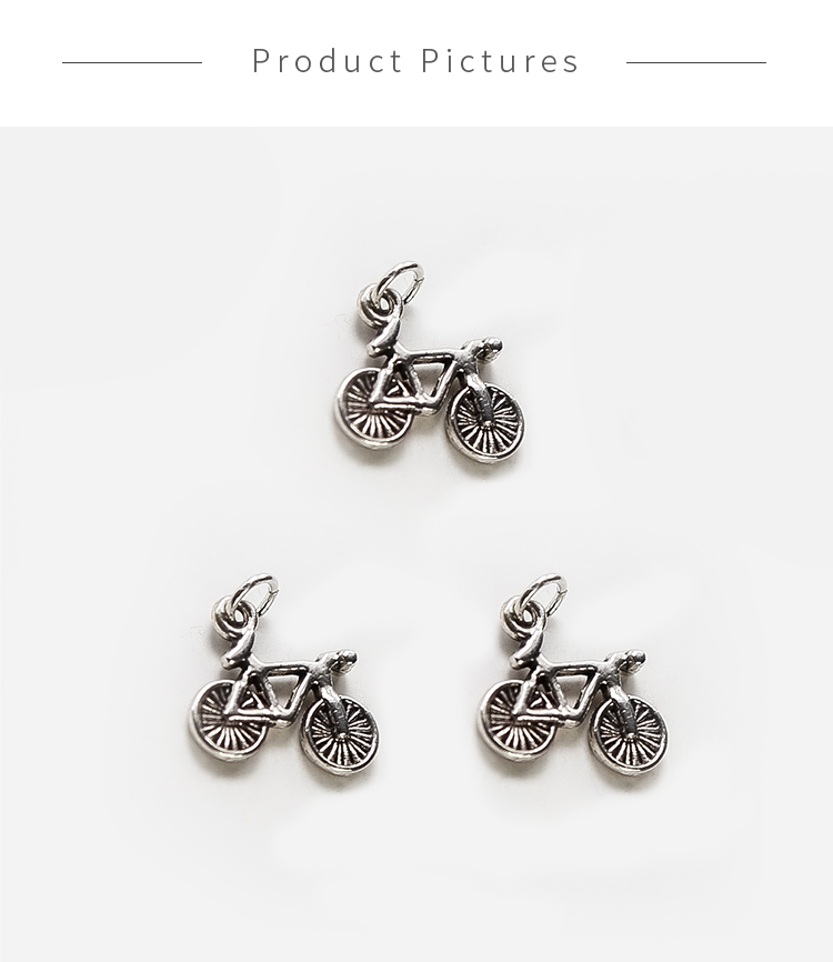 Bicycle Antique Silver Charm