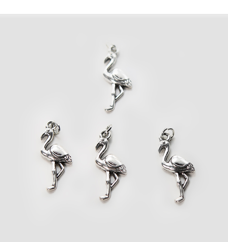Flamingo Antique Silver Charm