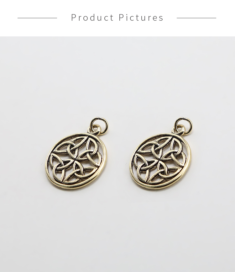 Celtic 14K Real Antique Gold Plated Charm