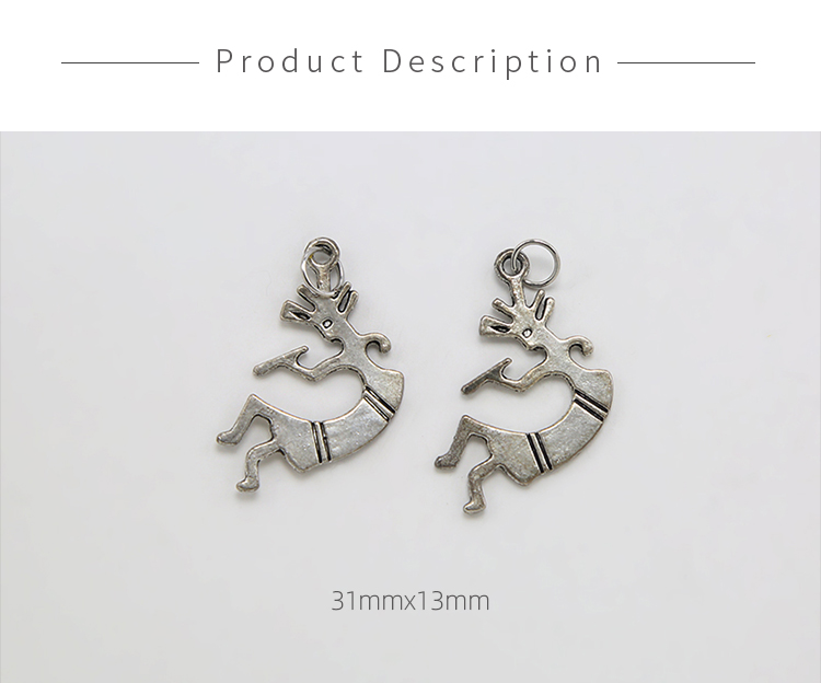 Kokopelli Antique Silver Charm