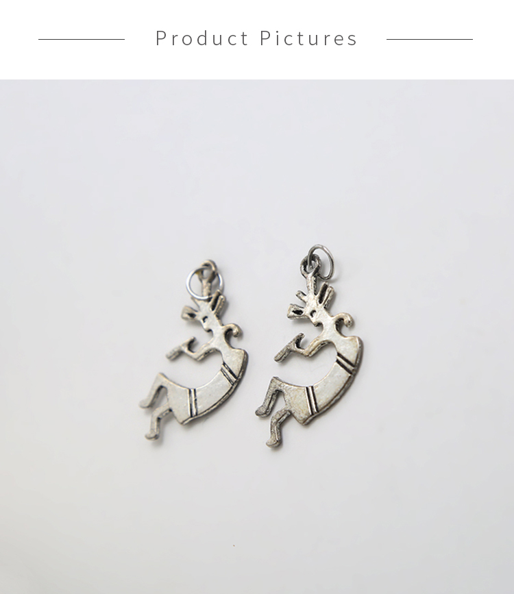 Kokopelli Antique Silver Charm