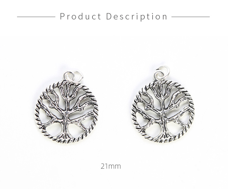 Tree Of Live Antique Silver Charm