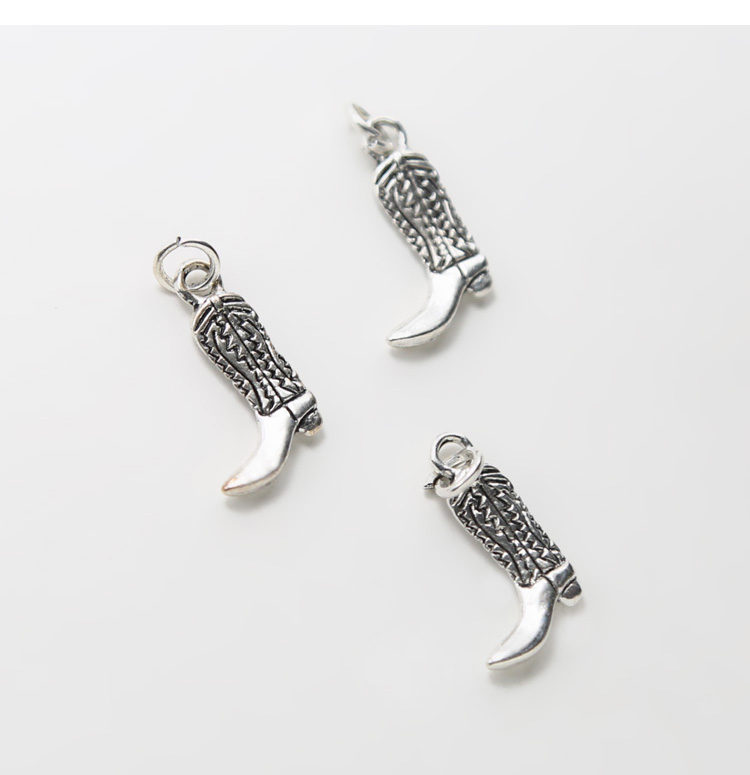 Cowboy Boot Antique Silver Charm