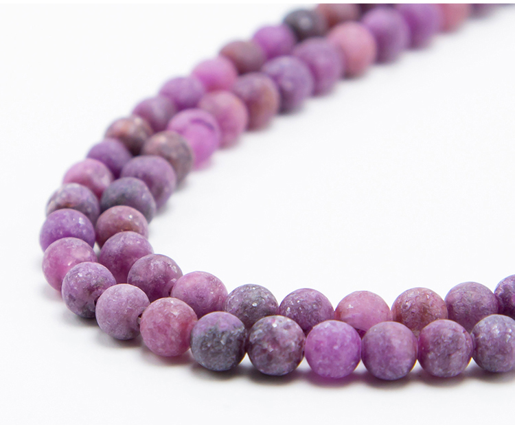 Matte Kunzite Round Beads