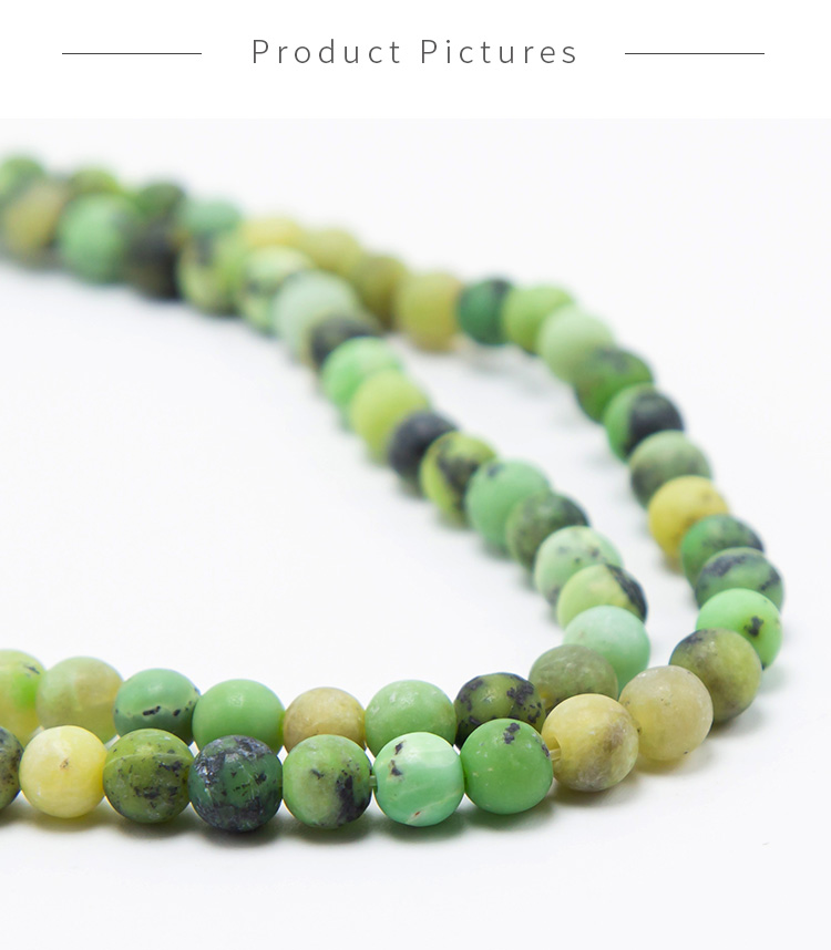 Chrysoprase Matte Round Beads