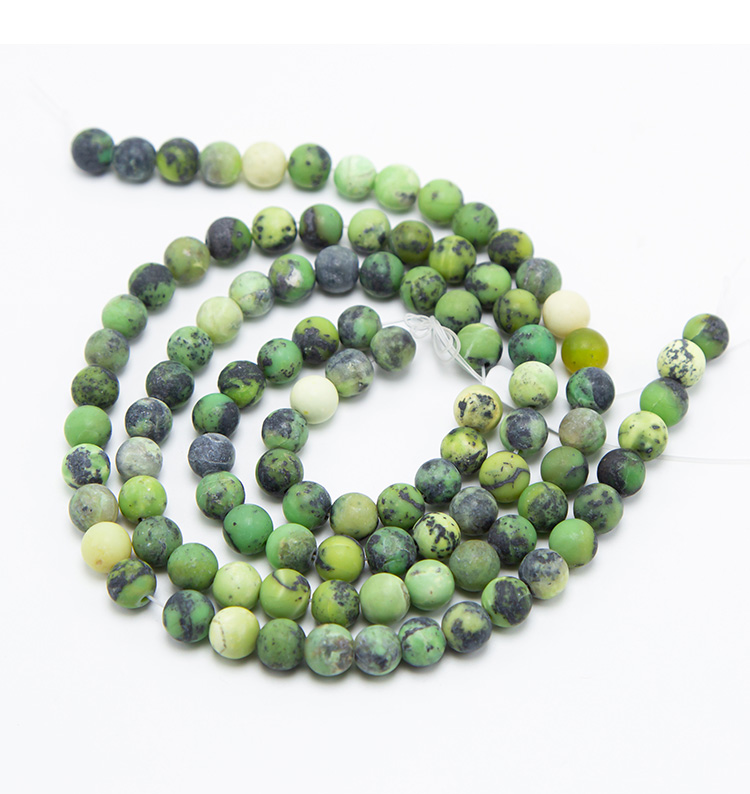 Chrysoprase Matte Round Beads