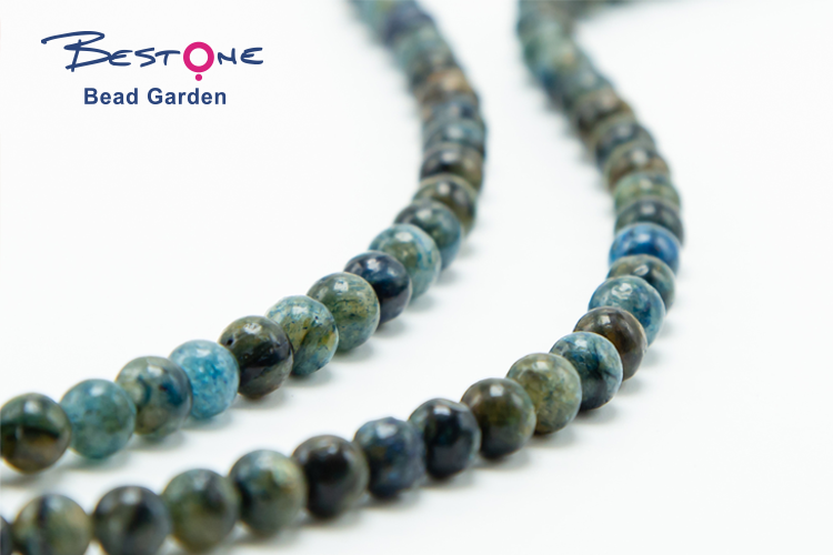 Blue Phlogopite Round Beads