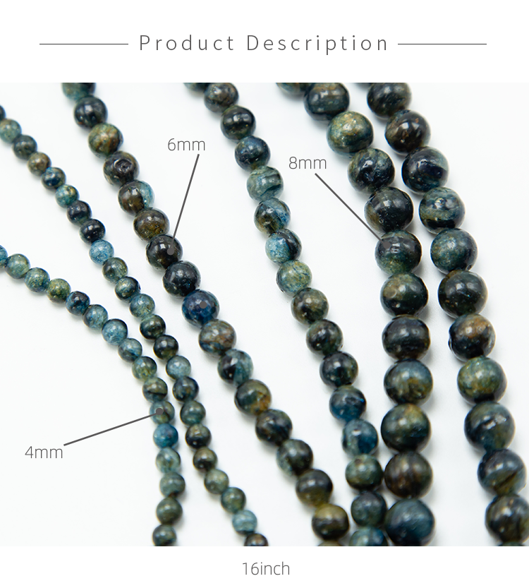 Blue Phlogopite Round Beads