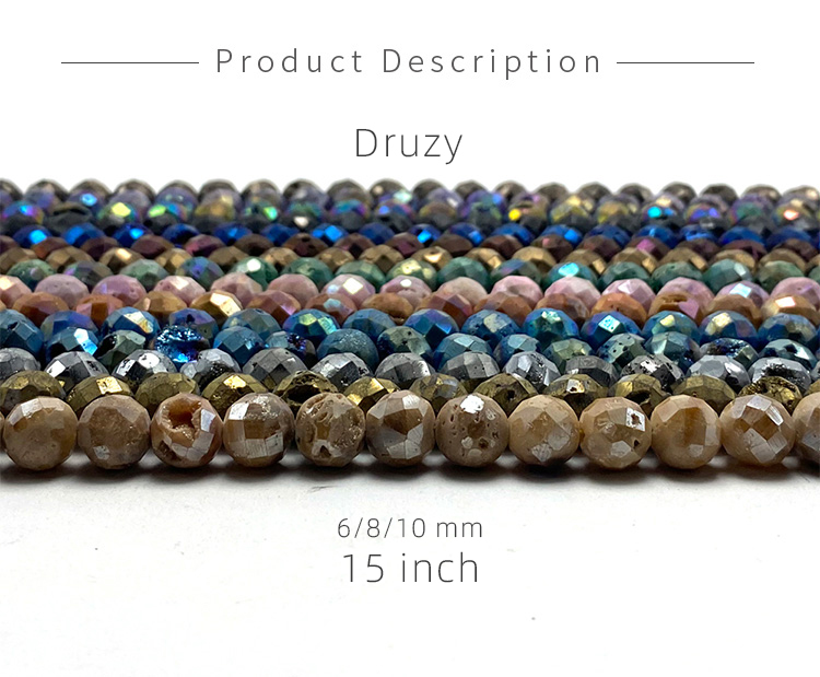 Multicolor Matte Druzy Agate