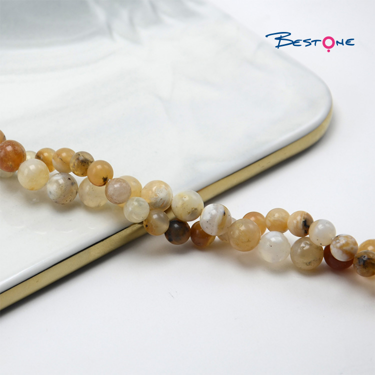 Yellow Opal Round Beads