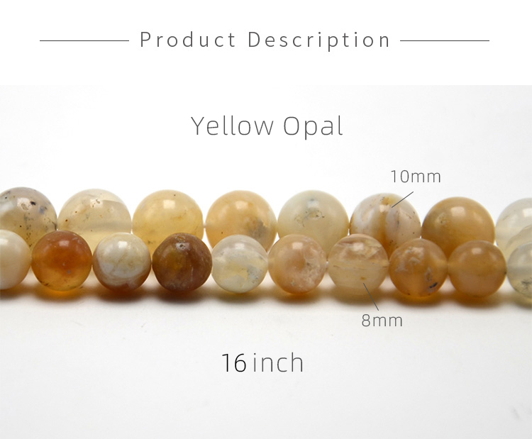 Yellow Opal Round Beads