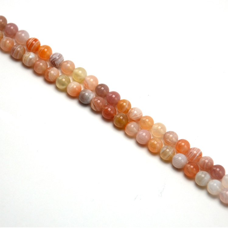 Pink Botswana Agate Round Beads