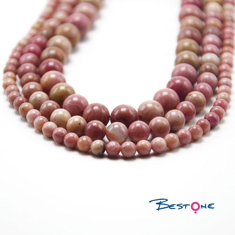 Red Serpenggiante Round Beads