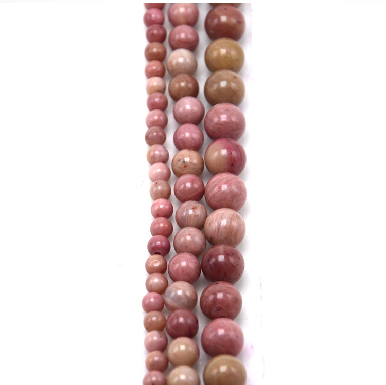 Red Serpenggiante Round Beads