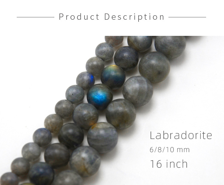 Grade A Matte Labradorite Round Beads
